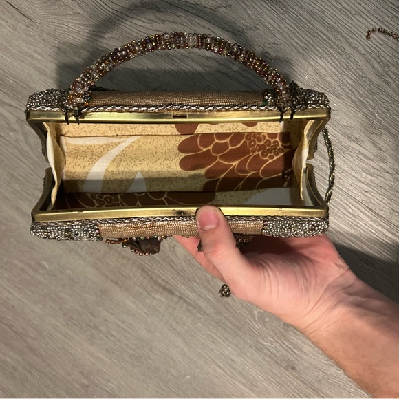 Rare Mary Frances Designer Embellished Beaded Handbag Tulip Flower Purse - Picture 9 of 15